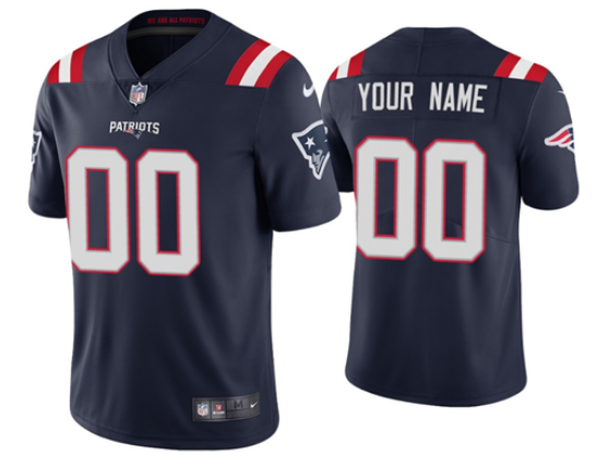 Women's Navy New England Patriots ACTIVE PLAYER Custom Vapor Untouchable Limited Stitched Jersey(Run Small)